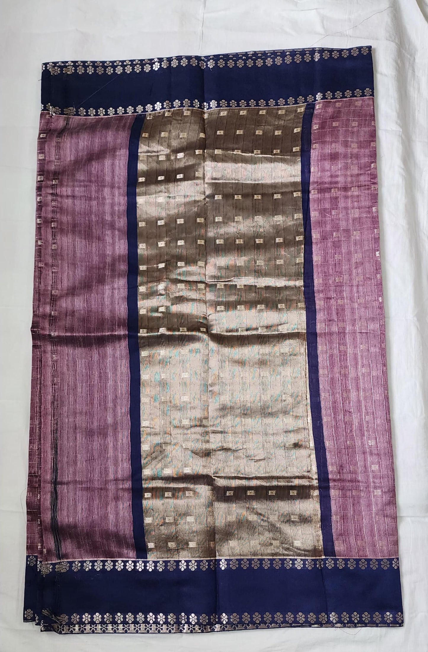 Purple Banaras Chapa Cotton-Silk Saree with Rich Pallu – Soft Sophistication with a Traditional Touch