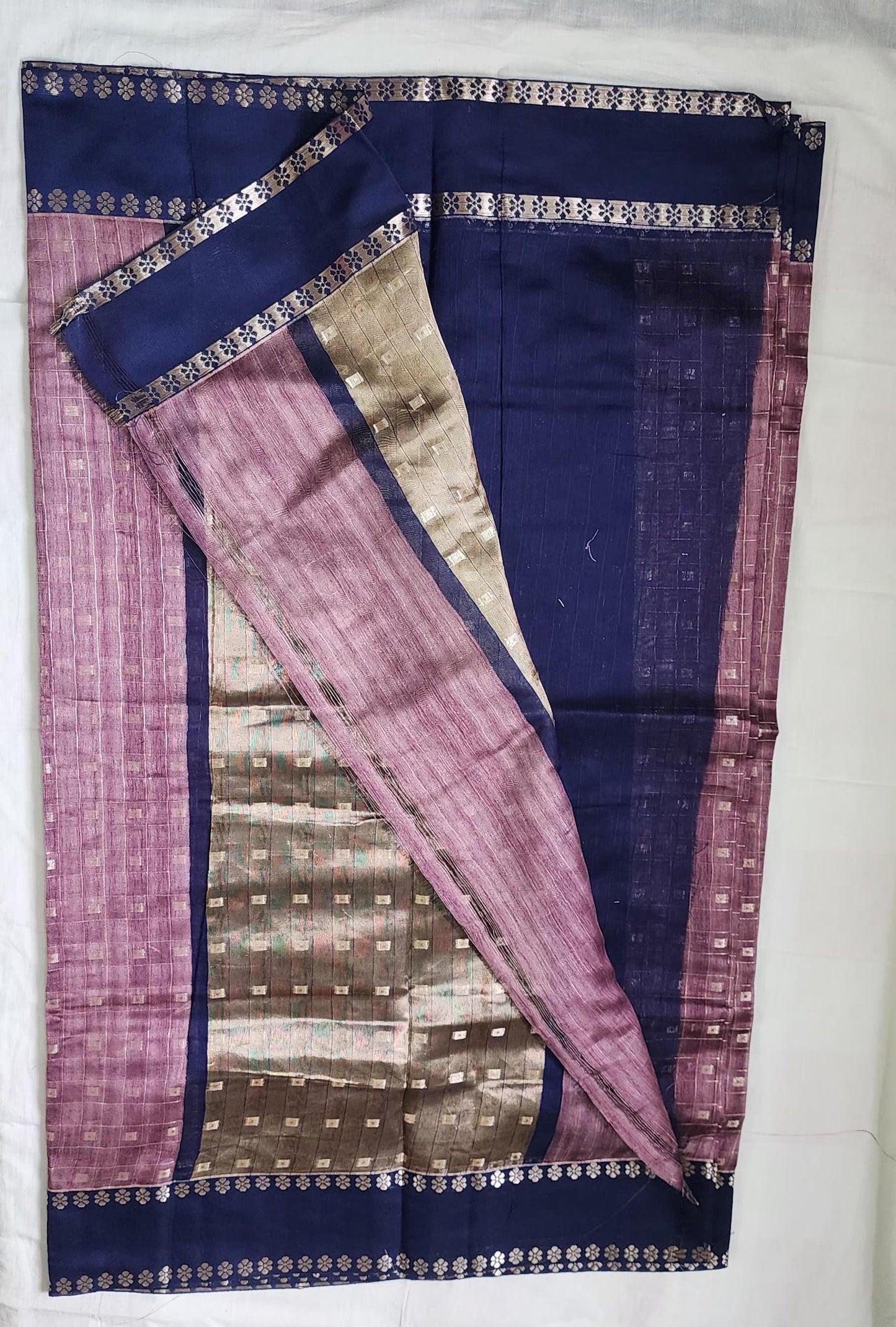 Purple Banaras Chapa Cotton-Silk Saree with Rich Pallu – Soft Sophistication with a Traditional Touch