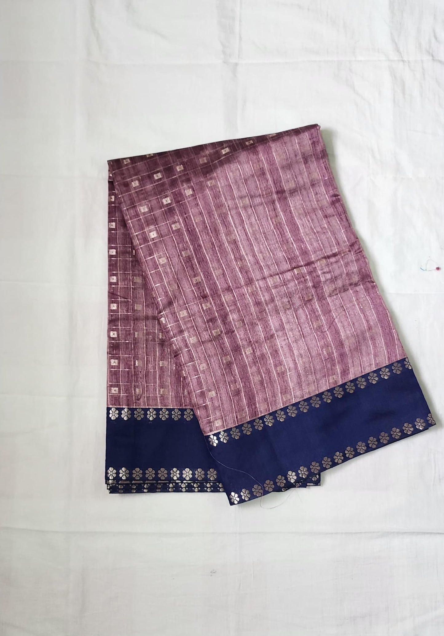 Purple Banaras Chapa Cotton-Silk Saree with Rich Pallu – Soft Sophistication with a Traditional Touch