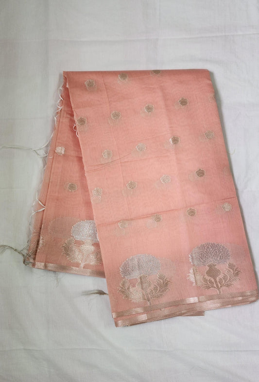 Banaras Cotton-Silk Saree with Rich Pallu – Subtle Elegance for Every Occasion