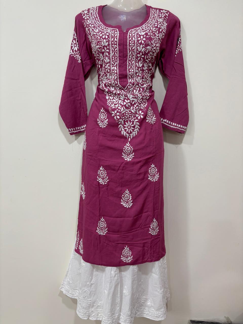 Lucknow Chikankari kurti set