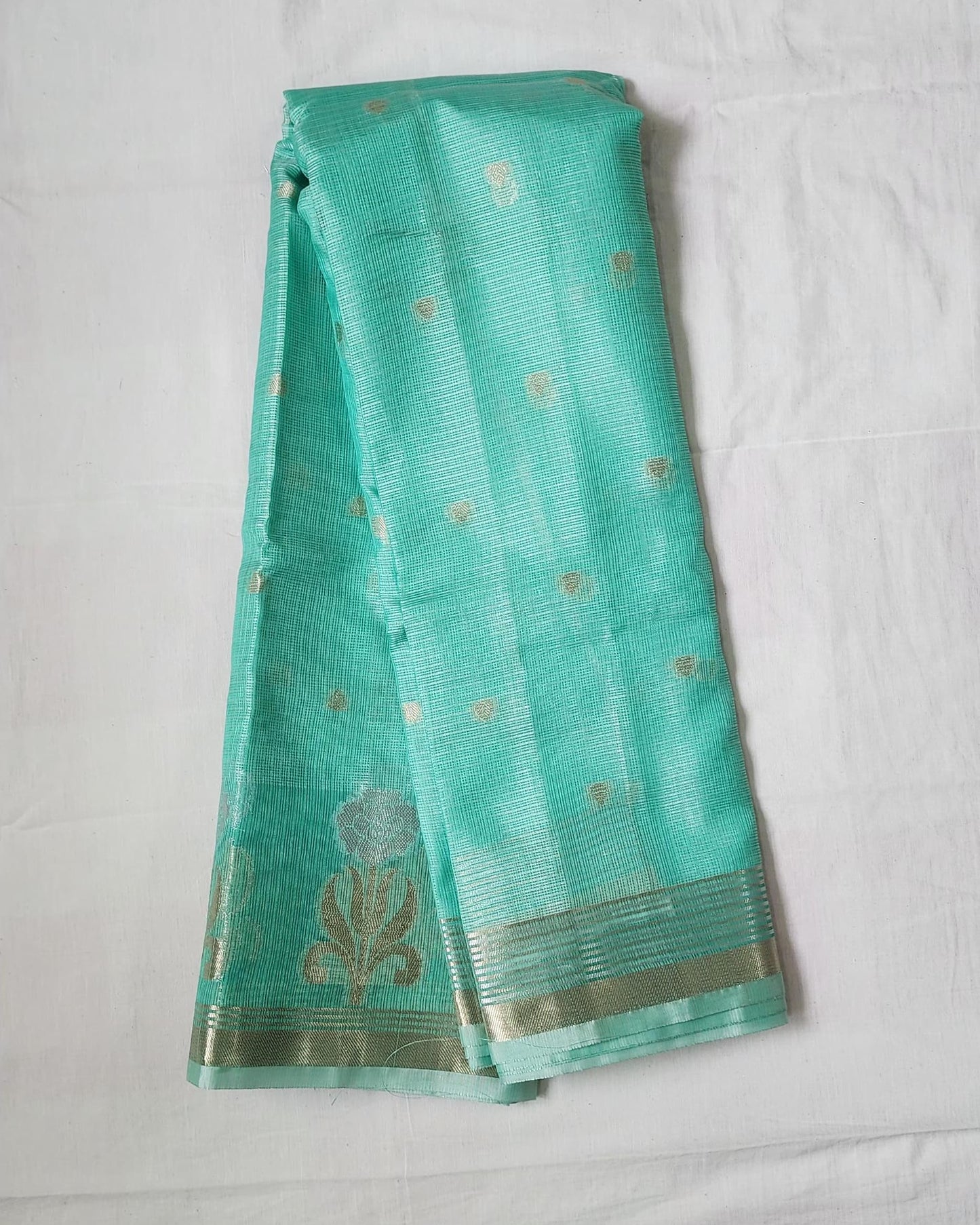 Sky Blue Banaras Cotton-Silk Saree – Serene Elegance for Every Occasion