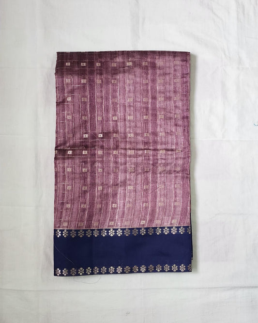 Purple Banaras Chapa Cotton-Silk Saree with Rich Pallu – Soft Sophistication with a Traditional Touch